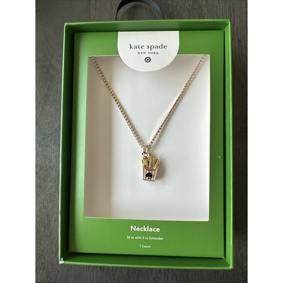 French Fry Charm Tennis Necklace Chain Crystal- Kate Spade x Target - Picture 1 of 1